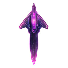 Futuristic Arrow with Digital Precision in Electric Isolated on Transparent Background