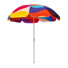 Contemporary Compact Beach Umbrella with a Bold Dig Isolated on Transparent Background