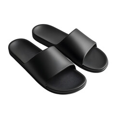 Sleek Slip On Sandals with Ultra Minimalist Desi Isolated on Transparent Background