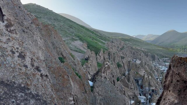A view of the ancient village of Kandovan, located in Tabriz, Iran.