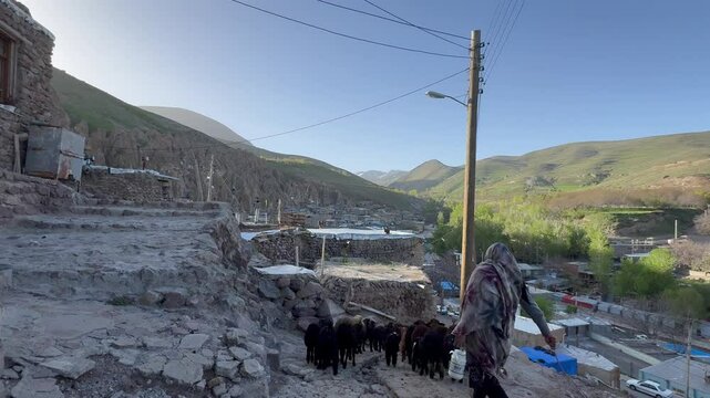 A view of the ancient village of Kandovan, located in Tabriz, Iran.