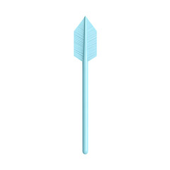 Minimalistic Arrow with a Clear Silhouette in Soft Isolated on Transparent Background