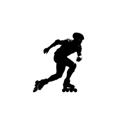 Obraz premium Competitive Roller Skater Silhouette - Vector Cut File for Sports Logos & Apparel