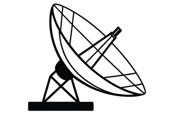 Satellite dish icon vector, satellite dish icon vector illustration graphic design