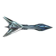 Futuristic Arrow with High Tech Design in Luminous Isolated on Transparent Background