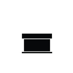 Simple black box icon minimalist design