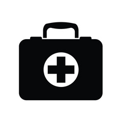 First aid kit medical emergency box icon