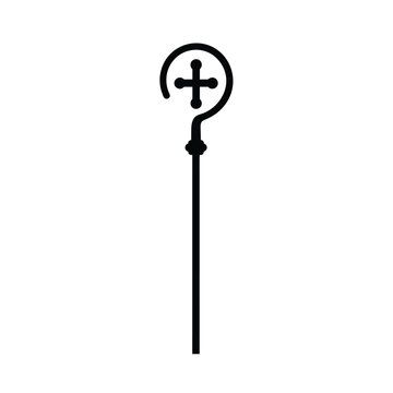Crosier staff religious symbol bishop pastoral staff