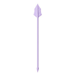 Minimal Arrow with Elegant Simplicity in Light Lave Isolated on Transparent Background