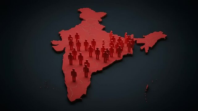 Population density map of India