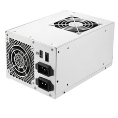 A power supply unit box isolated on transparent background