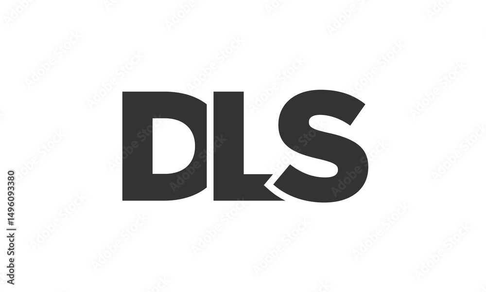 Fototapete dls logo design template with strong and modern bold text. initial based vector logotype featuring s