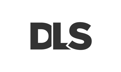 DLS logo design template with strong and modern bold text. Initial based vector logotype featuring simple and minimal typography. Trendy company identity.