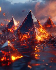 Burning Pyramids at the Edge of the World
