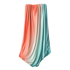 Minimalist Beach Towel with a Large Subtle Color Fa Isolated on Transparent Background