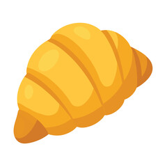 Croissant  Buttery Pastry  Flat Vector Illustrati
