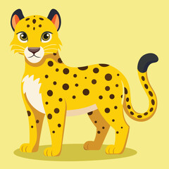 Flat Cartoon Style Vector Of A Yellow Tropical Leo (1)