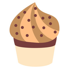 Chocolate Swirl Cupcake with Sprinkles