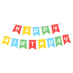 Colorful Happy Birthday Banner Vector