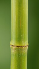 Obraz premium Detailed macro shot of a bamboo stem showcasing distinct node rings and a sleek vertical texture Ideal for nature and abstract concepts