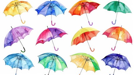 Colorful Umbrellas set