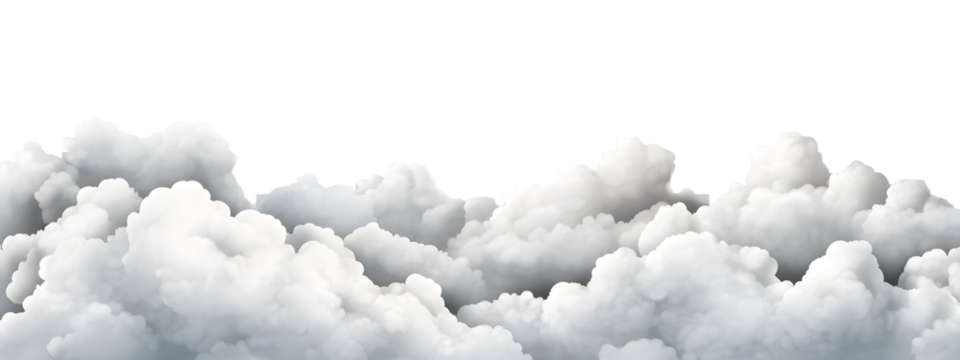 Clouds on transparent background