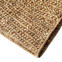 Contemporary Eco Straw Beach Mat with a Refined Wov Isolated on Transparent Background