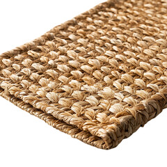 Contemporary Eco Straw Mat Featuring a Natural Wove Isolated on Transparent Background