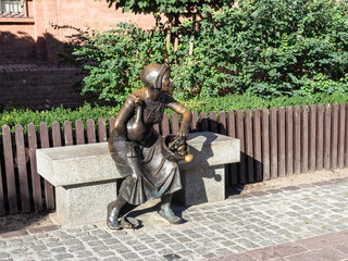 bronze statues in the old town
