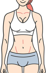 Fototapeta premium Fit female body after a balanced diet