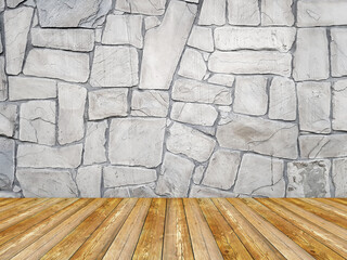 Stone wall texture empty interior background.