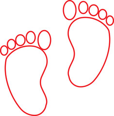baby footsteps icon footprint icon vector illustration.
