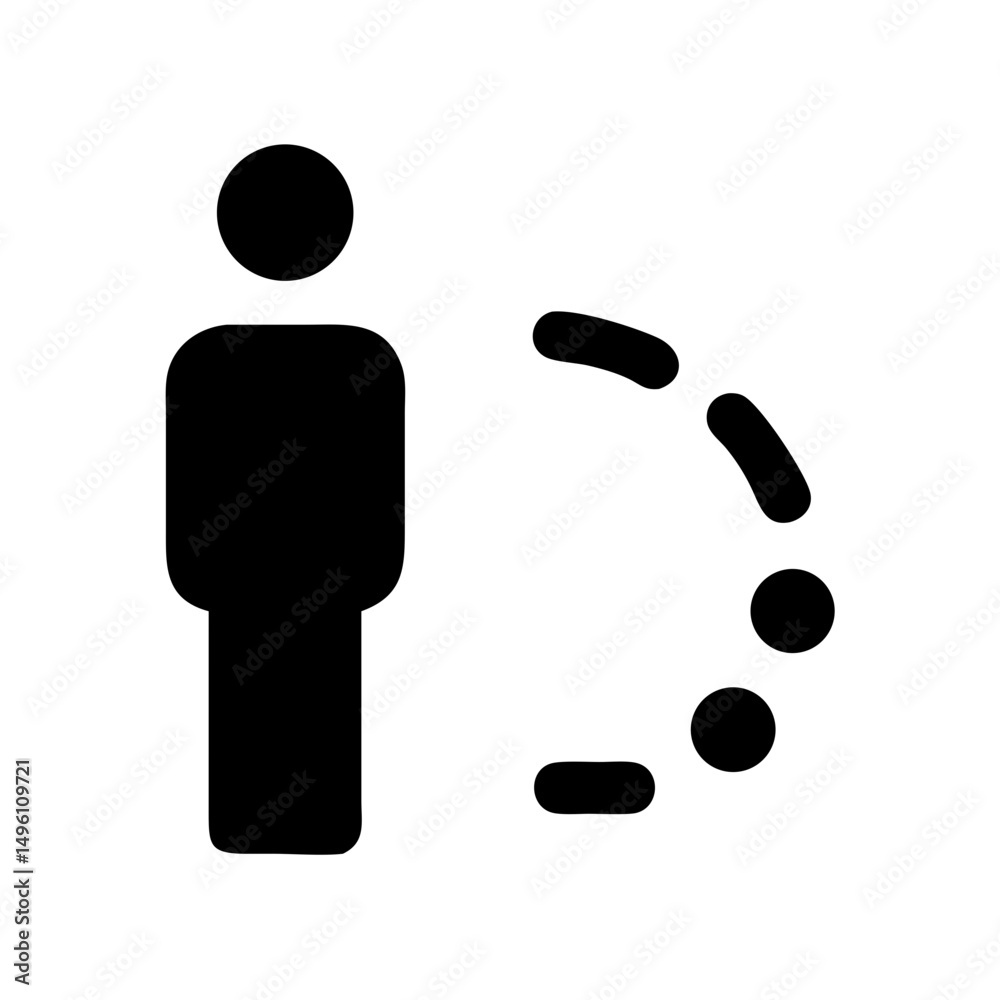 Poster man person loading icon vector illustration for website design and graphic user interface design