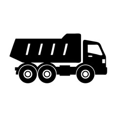 Dump truck vector illustration for construction vehicle clip art and heavy equipment transport design