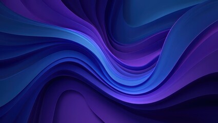 Fototapeta premium Fluid shapes in deep shades of purple and blue flow and intertwine creating a calming visual experience that inspires creativity and relaxation.