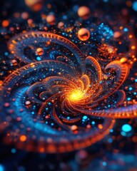 A captivating image of a swirling galaxy, filled with vibrant colors and intricate details, creating a sense of wonder and awe. It's a stunning visual representation of the cosmos.