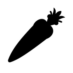 Isolated vector carrot illustration, healthy food, vegetable graphic, carrot silhouette, art design