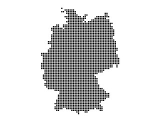 Dotted square map of Germany Medium
