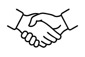 Handshake Icon Partnership Symbol, Two Hands Clasped