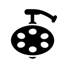 Isolated operating room surgical light vector illustration medical equipment design element