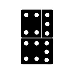 Vector graphic of black domino tiles with white dots for game night and board game illustrations