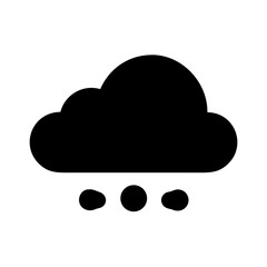 Black and white hailstorm cloud icon vector illustration weather forecast hail climate change symbol