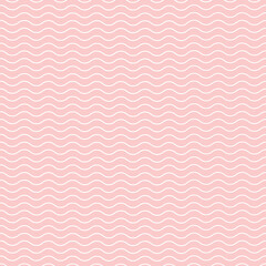 Seamless Pastel Pink Wave Pattern Soft Line Wavy Background, Wrapping, Textile, Digital Wallpaper