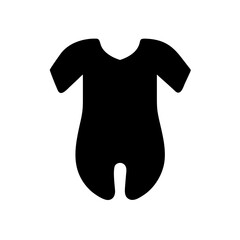 Baby bodysuit vector graphic design template for infant clothing apparel and newborn fashion style