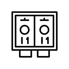 Electrical double switch icon vector, toggle switch symbol, power control, on off, automation, device