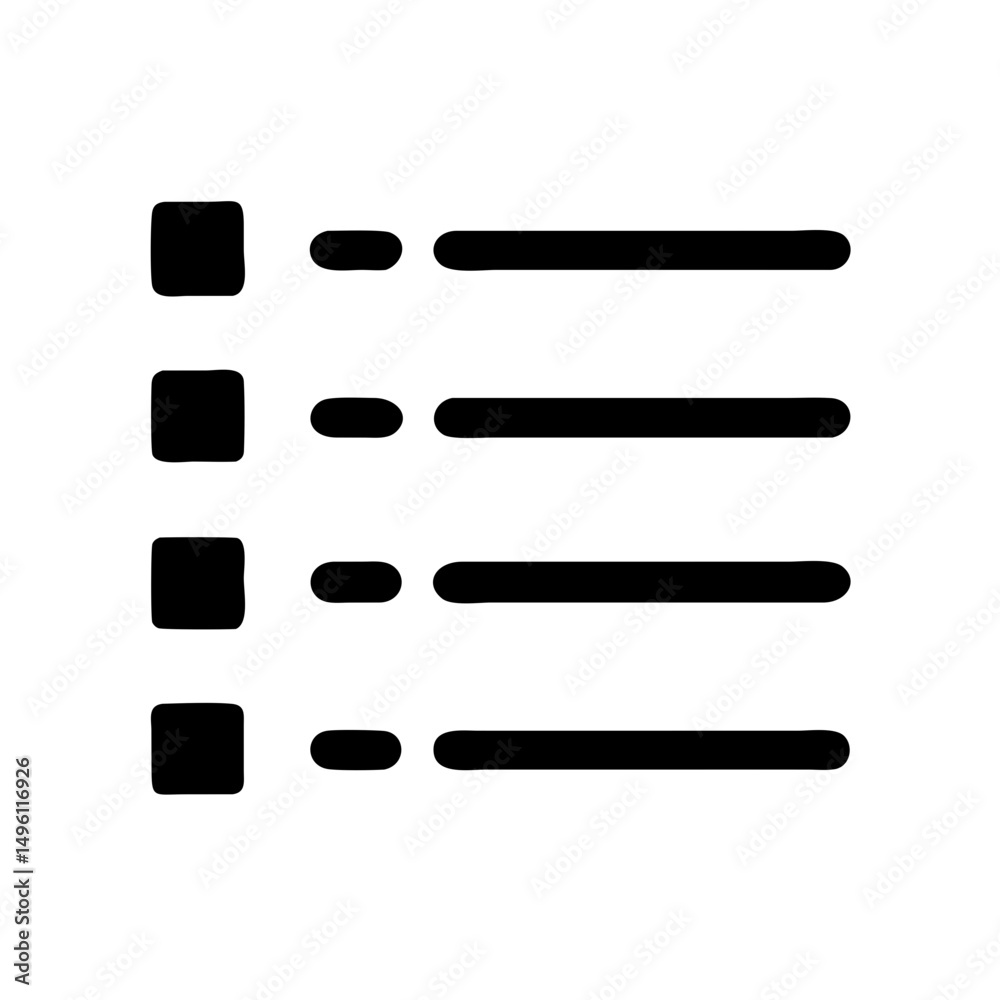 Poster list icon menu button vector illustration for ui design and navigation interface element app