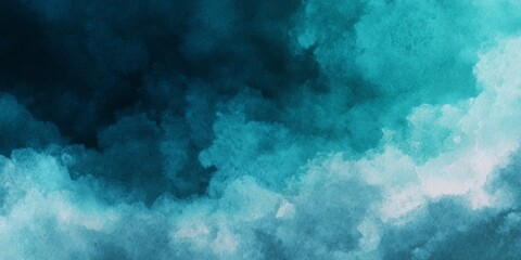 Obraz premium Abstract Watercolor Teal and Aqua Background