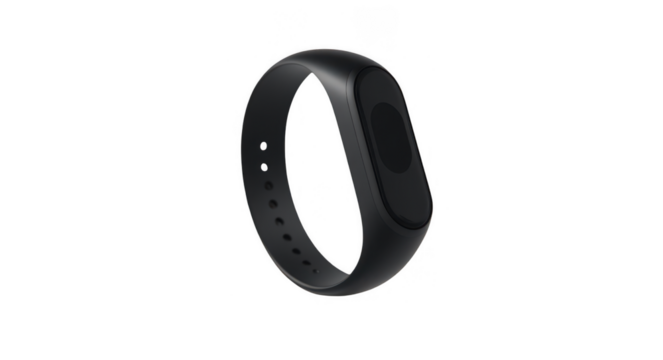 a simple smartband on a white background, product photography, png, transparent