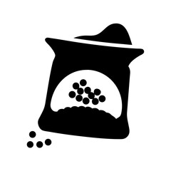 Illustration of a bag of seeds for planting agriculture farming and gardening purposes vector graphic