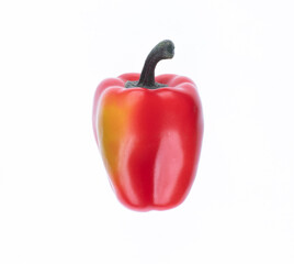 artificial plastic peppers isolated on white background